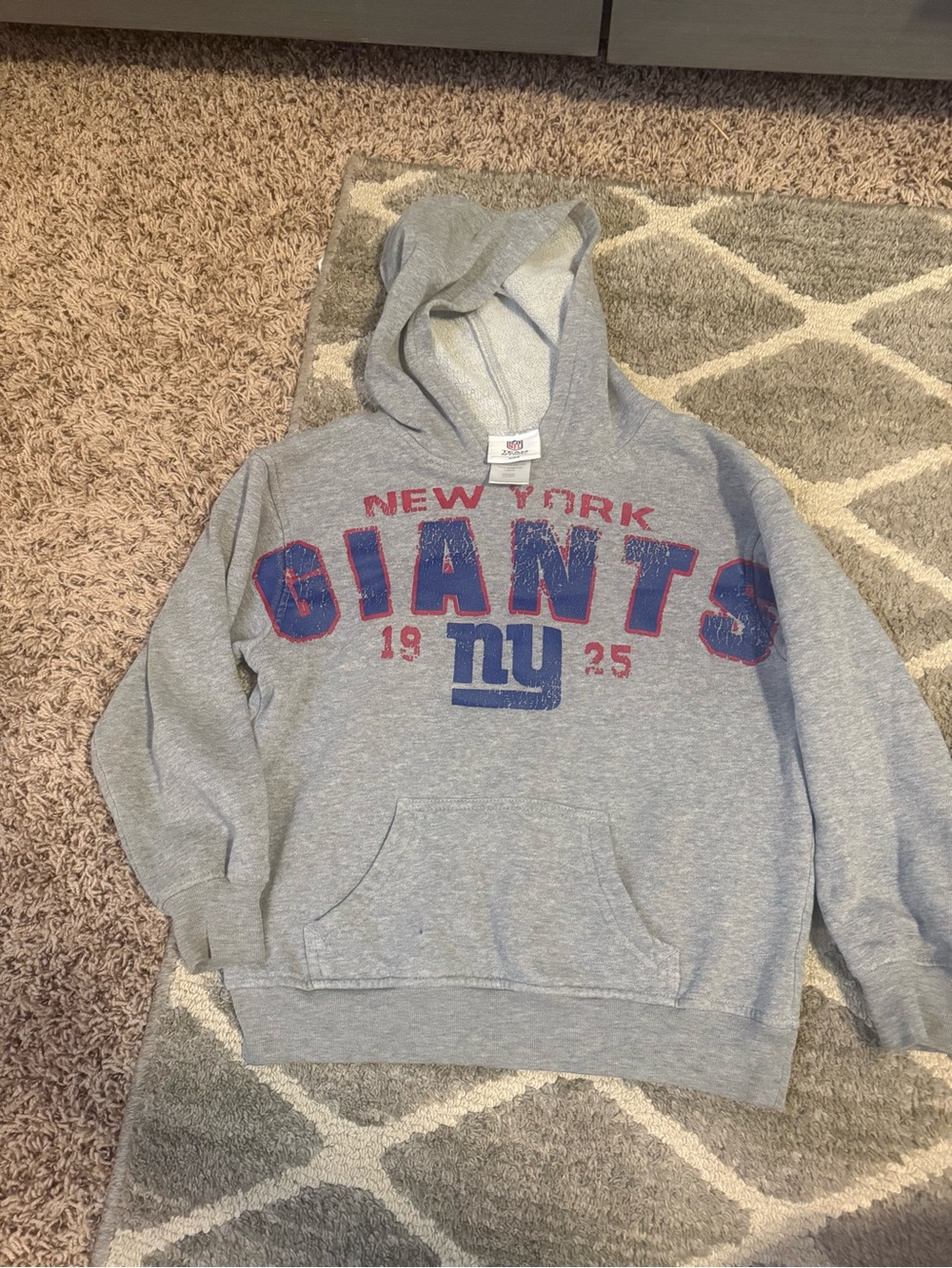 New York Giants Kids Gray Hoodie - Team Logo Sweatshirt